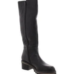 Zipper Leather Knee-High Boots