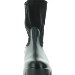 Zipper Leather Mid-Calf Boots