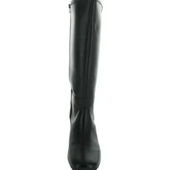 Zipper Leather Mid-Calf Boots