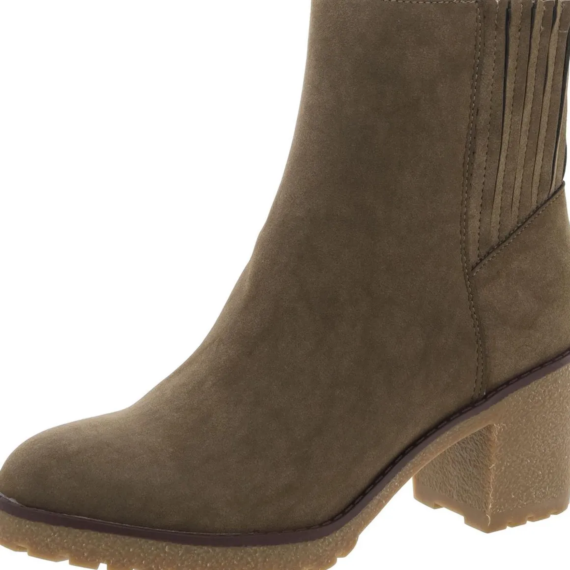 Zipper Nubuck Ankle Boots