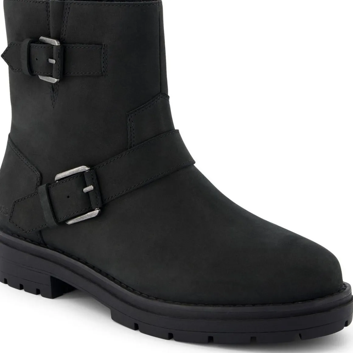 Zipper Nubuck Ankle Boots