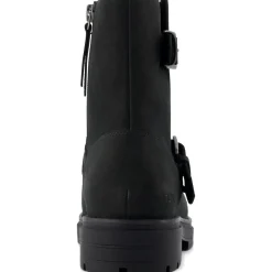 Zipper Nubuck Ankle Boots