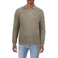 Zipper Nylon Mock Turtleneck Sweater