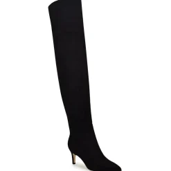 Zipper Suede Knee-High Boots