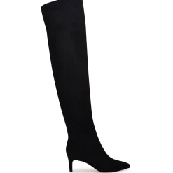 Zipper Suede Knee-High Boots