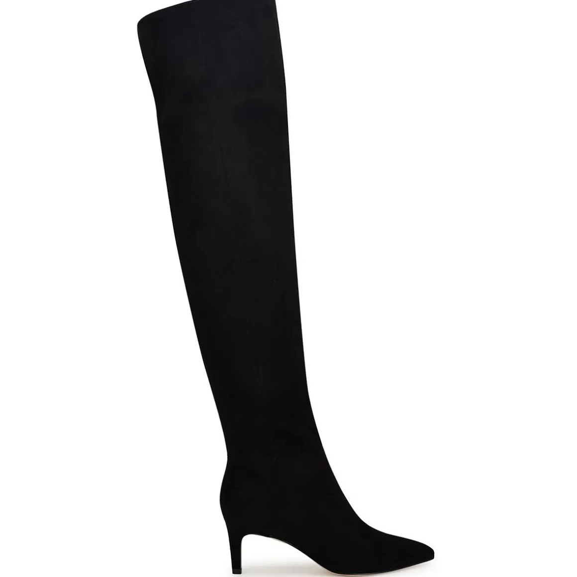 Zipper Suede Knee-High Boots