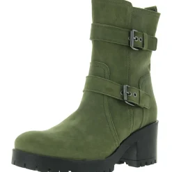 Zipper Suede Mid-Calf Boots