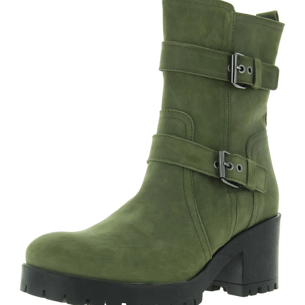 Zipper Suede Mid-Calf Boots