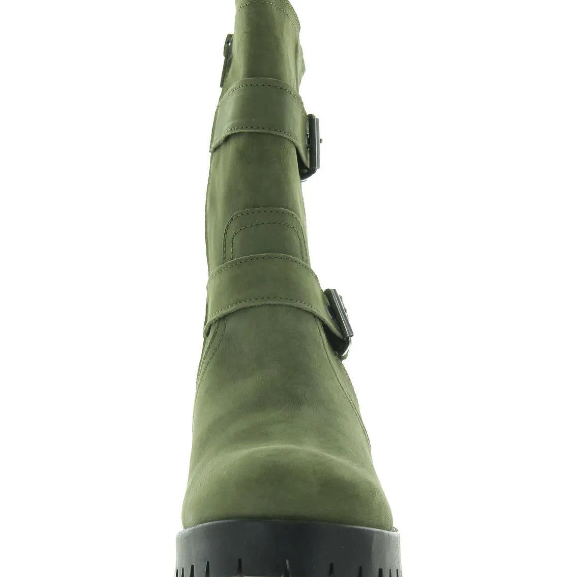 Zipper Suede Mid-Calf Boots