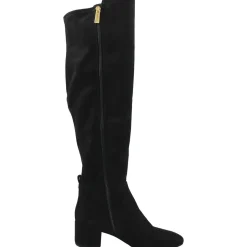 Zipper Suede Over-The-Knee Boots