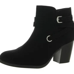 Zolaa Faux Suede Block Heel Ankle Boots