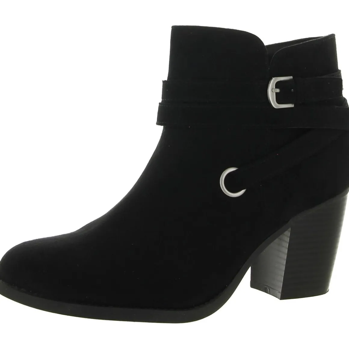 Zolaa Faux Suede Block Heel Ankle Boots