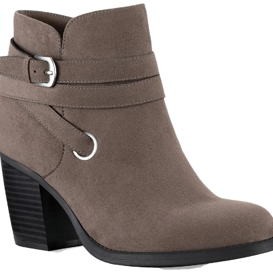 Zolaa Faux Suede Block Heel Ankle Boots
