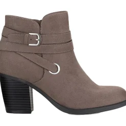Zolaa Faux Suede Block Heel Ankle Boots