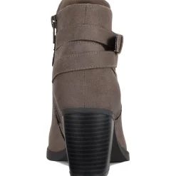 Zolaa Faux Suede Block Heel Ankle Boots