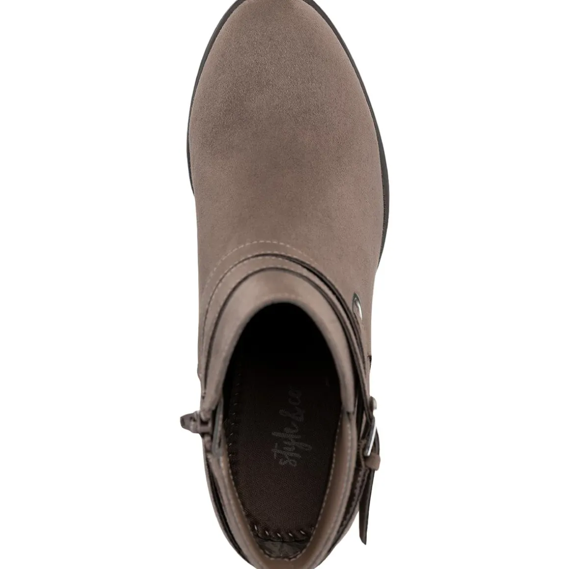 Zolaa Faux Suede Block Heel Ankle Boots