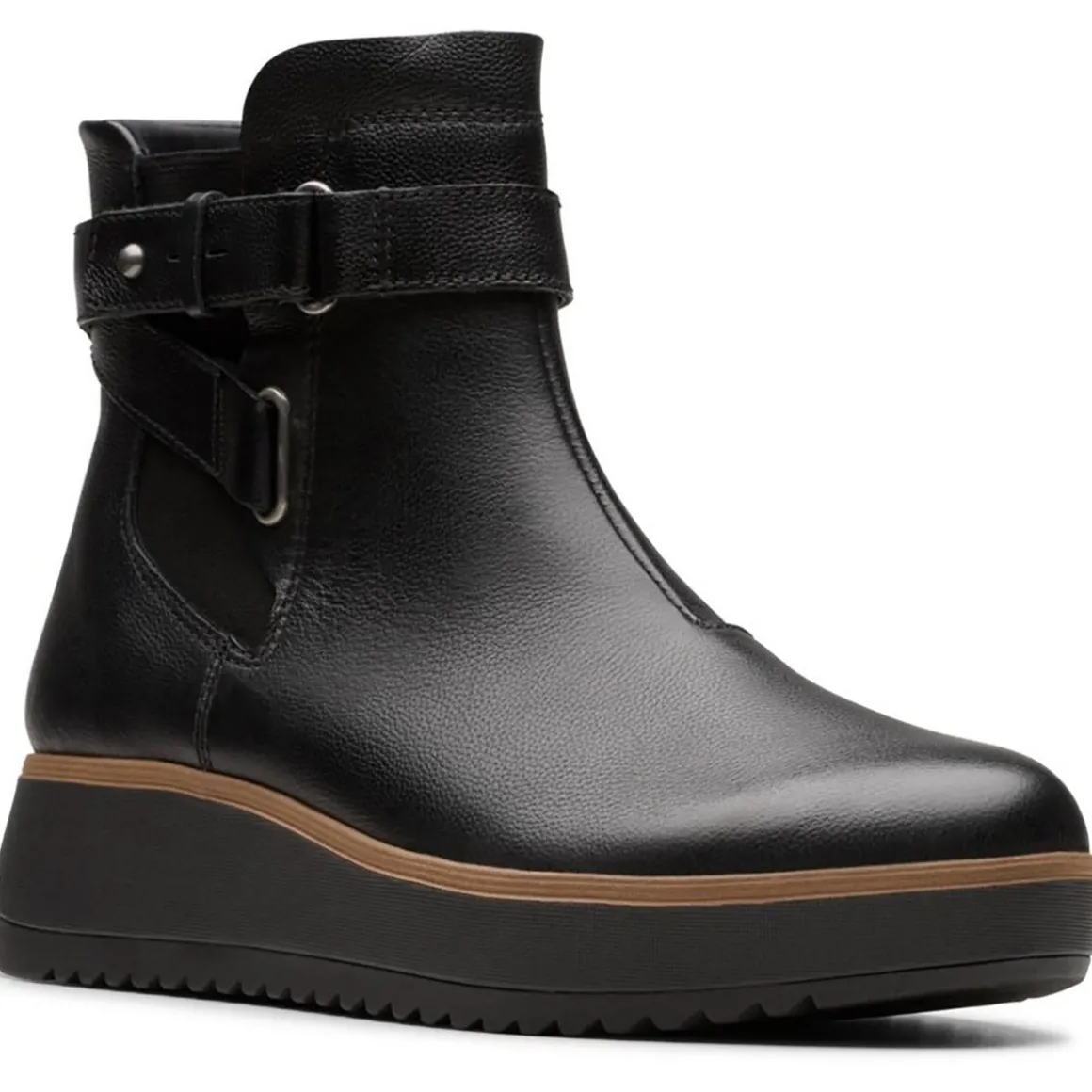 Zylah Faye Zipper Leather Ankle Boots