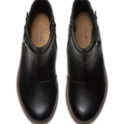 Zylah Faye Zipper Leather Ankle Boots