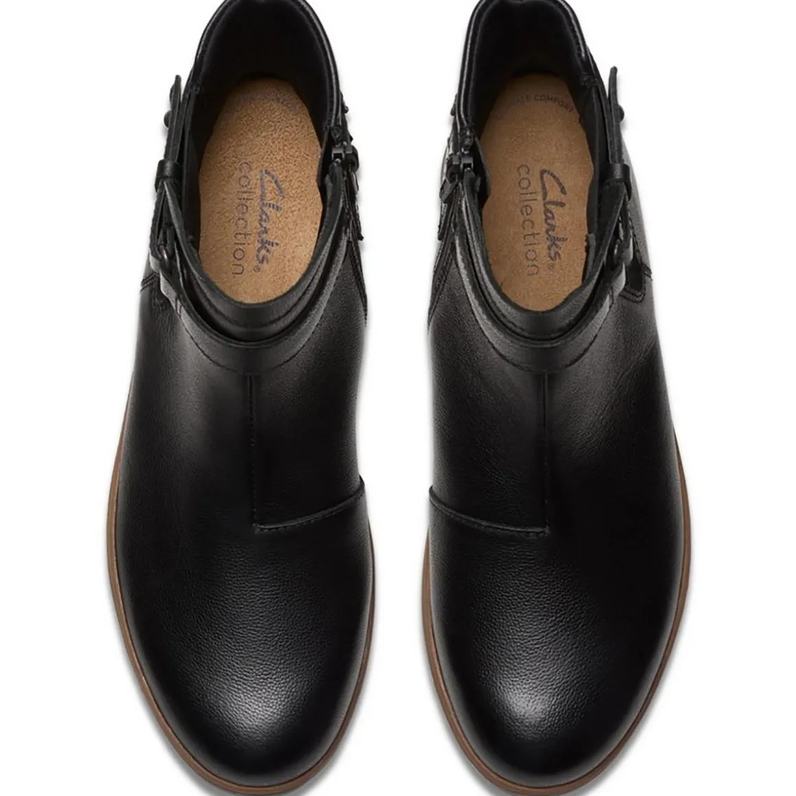 Zylah Faye Zipper Leather Ankle Boots