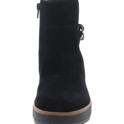 ZYLAH ROSE Leather Wedge Ankle Boots