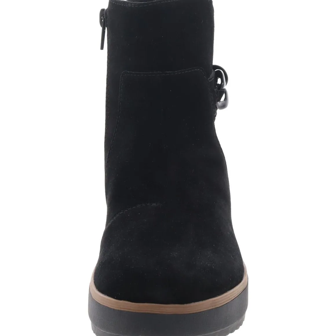 ZYLAH ROSE Leather Wedge Ankle Boots